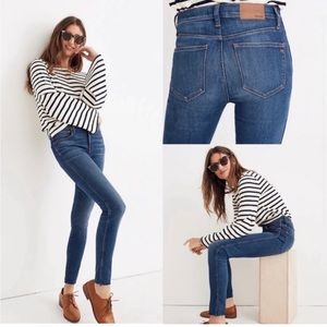 MADEWELL 9" High Rise Skinny Raw Hem Jeans J6515